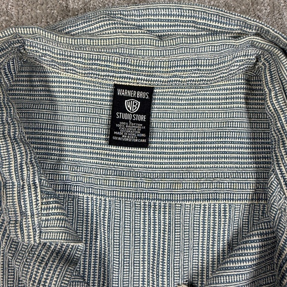 Vintage Warner Bros Looney Tunes Embroidered Button Down Short Sleeve Size Large - Picture 2 of 7